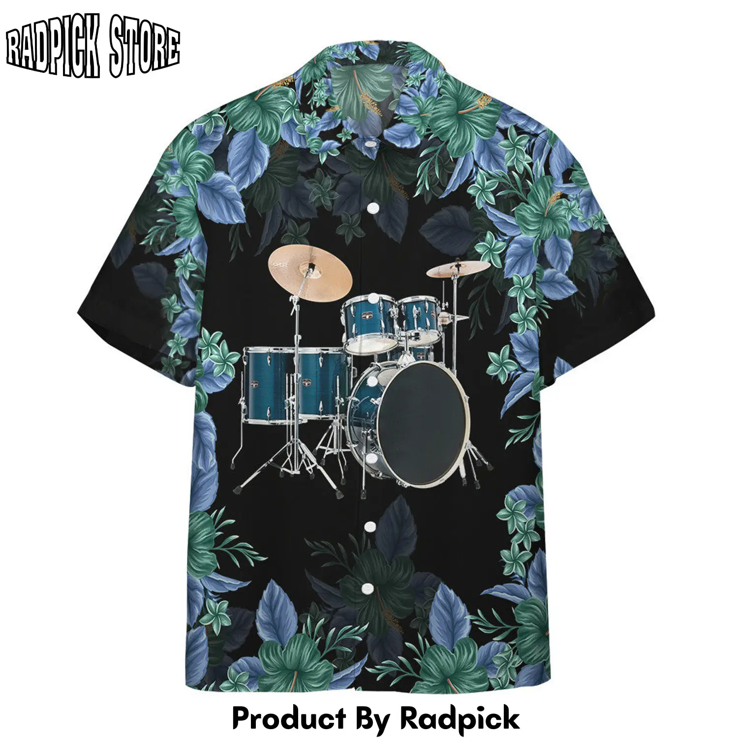Radpick 3d drum tropical custom hawaiian shirt rp292878